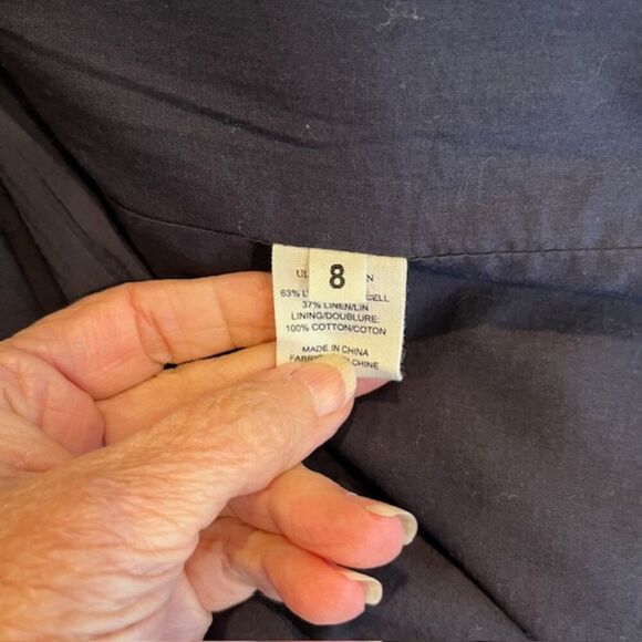 Ulla Johnson Line Lyocell Peplum Back Blazer Deep Navy Blue Lined Size 8 - Picture 6 of 12